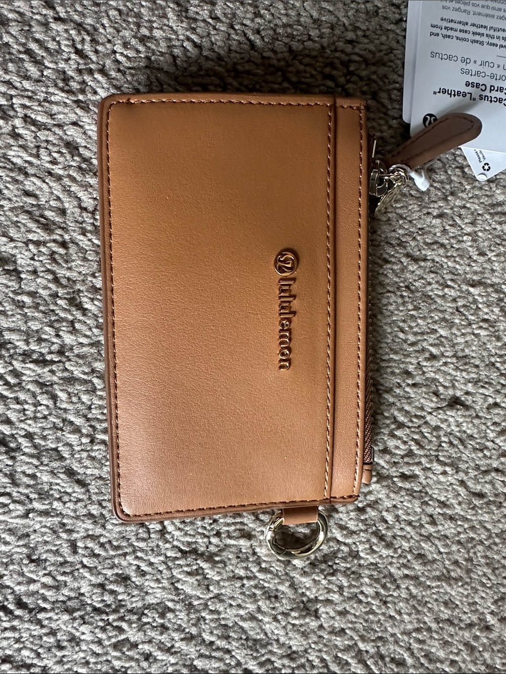 lululemon Leather Cactus card case